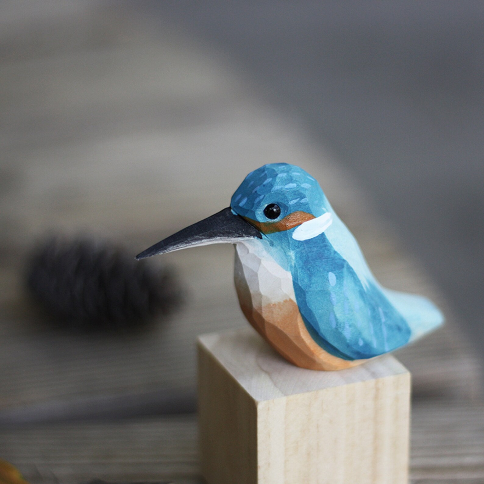 Oiseaux en bois Statue sculpture ornements nordic style Petit Etsy