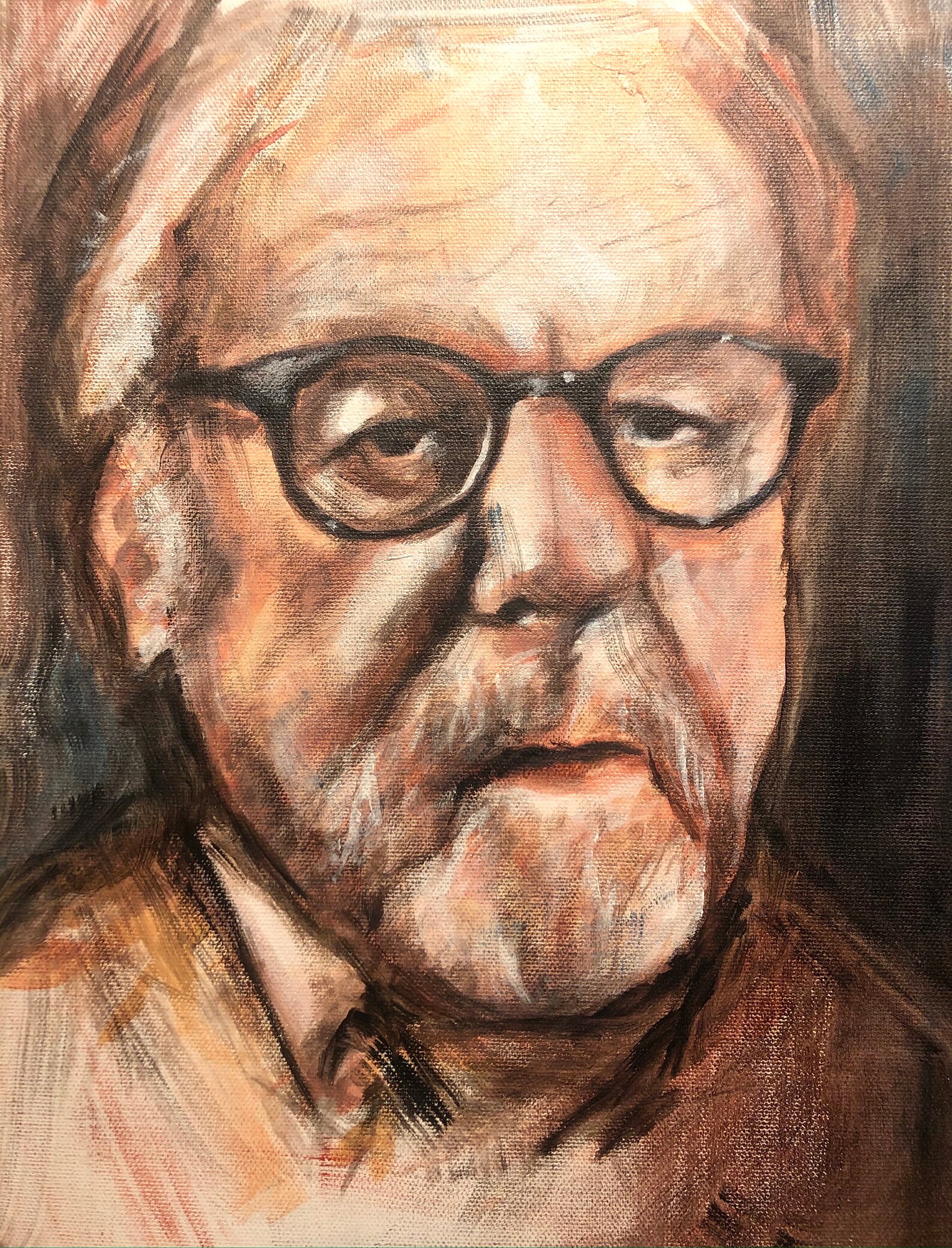 Custom Acrylic Portrait 14x11in Canvas Board Etsy