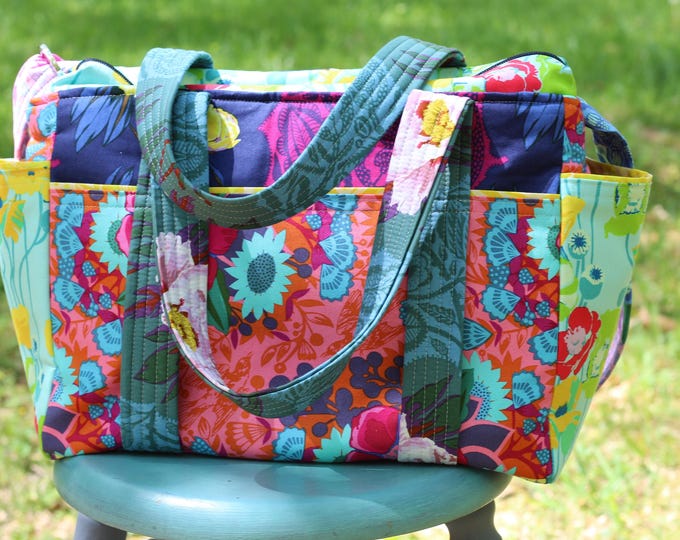 Divine Feminine Goddess Diaper Bag - Floral Large Boho Weekender Tote - Hospital Bag for New Mom - Gift for Her
