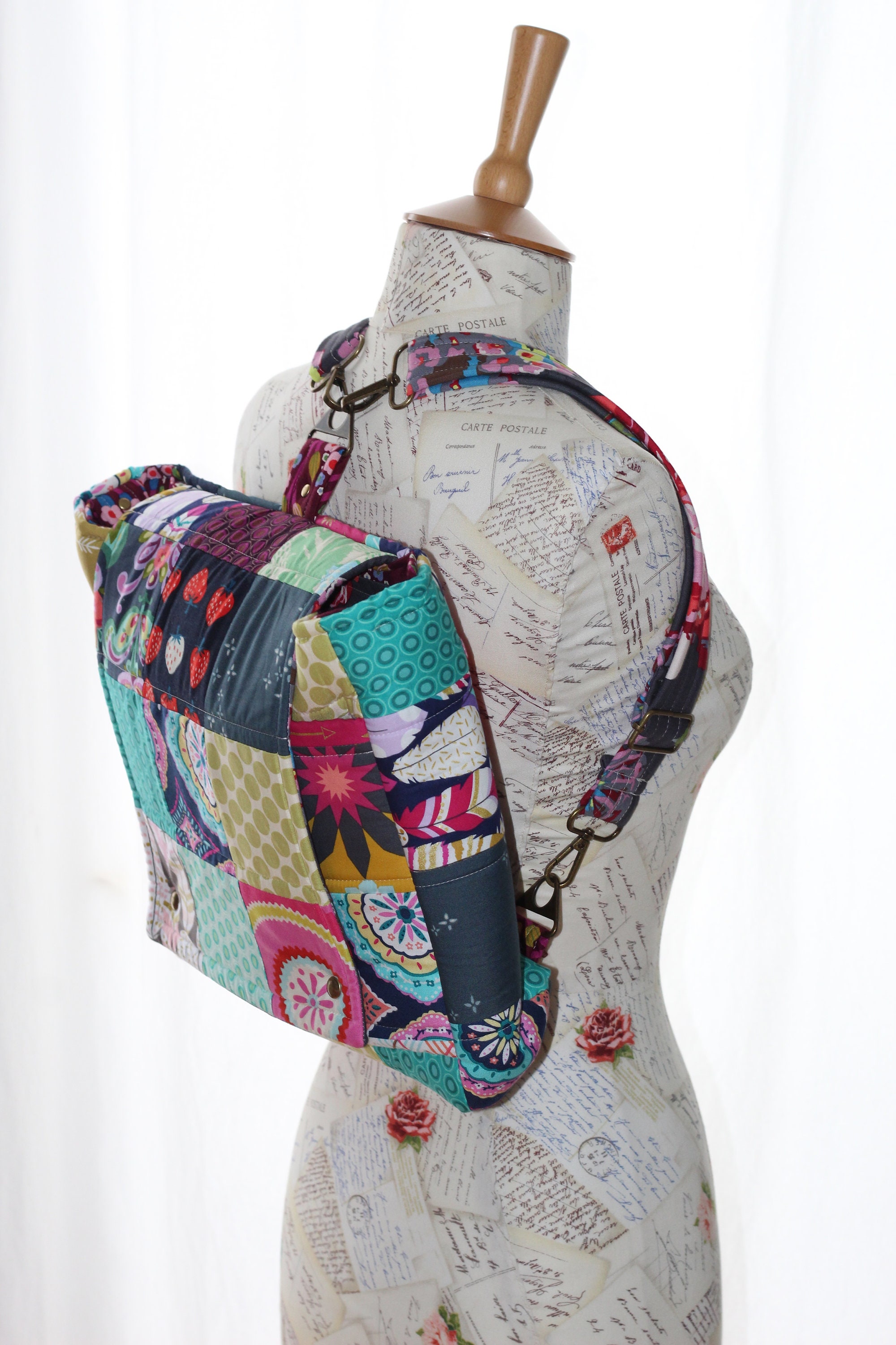 Patchwork Convertible Backpack PDF Happy Go Lucky Sewing Tutorial