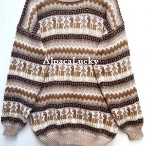 Turquoise Alpaca sweater, peruvian sweater, Unisex sweater, peruvian alpaca sweater, peruvian jacket, peru sweater, alpaca sweater Creme