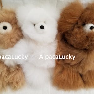 Alpaca Fur Stuffed Plush, 100% Alpaca Fur, handmade alpaca, alpaca teddy of 15cm or 5.90inches