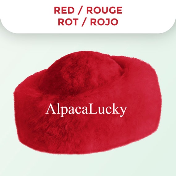 Alpaca fur hat Red Vibrant Fur Alpaca Hat – Comfortable & Stylish Winter  main image 2