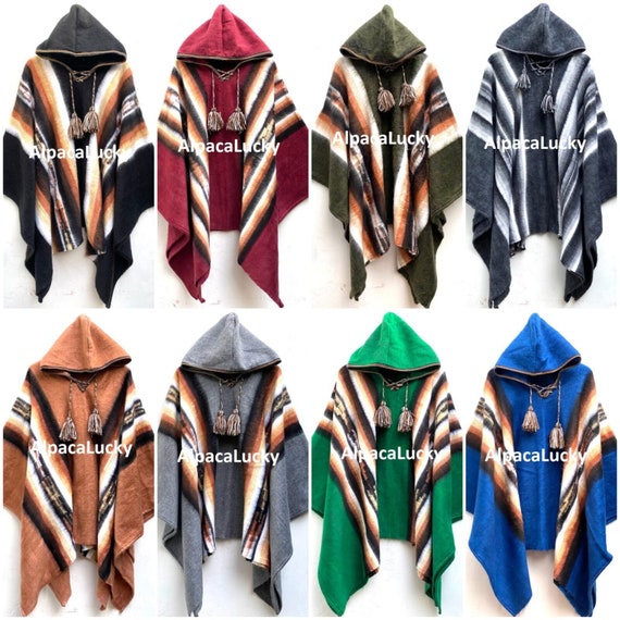 Alpaca Poncho for men and woman, alpaca poncho, poncho alpaca wool, peru,poncho for winter,shawl ethnic,peruvian ponchos