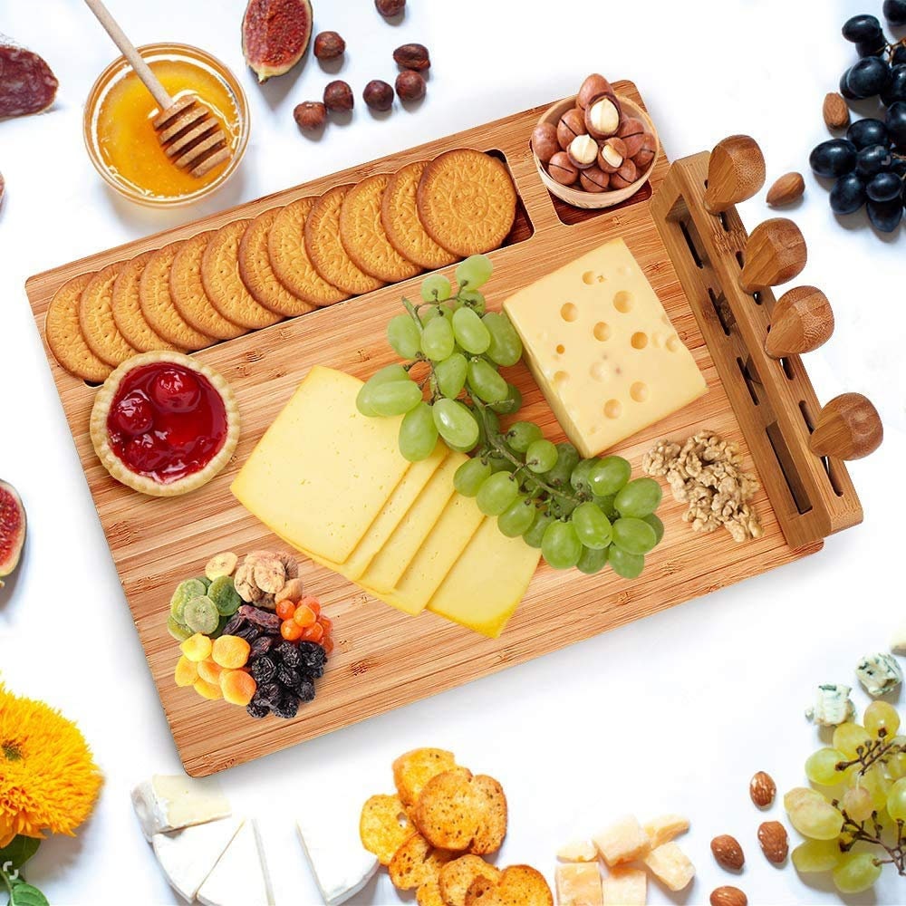 Bamboo Cheese Board SetPersonalized Charcuterie Board With Etsy