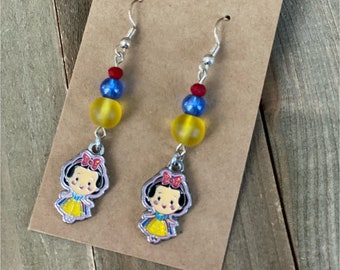 Snow White Dangle Earrings
