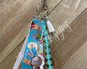 Let it Go Frozen Disney Boho Keychain