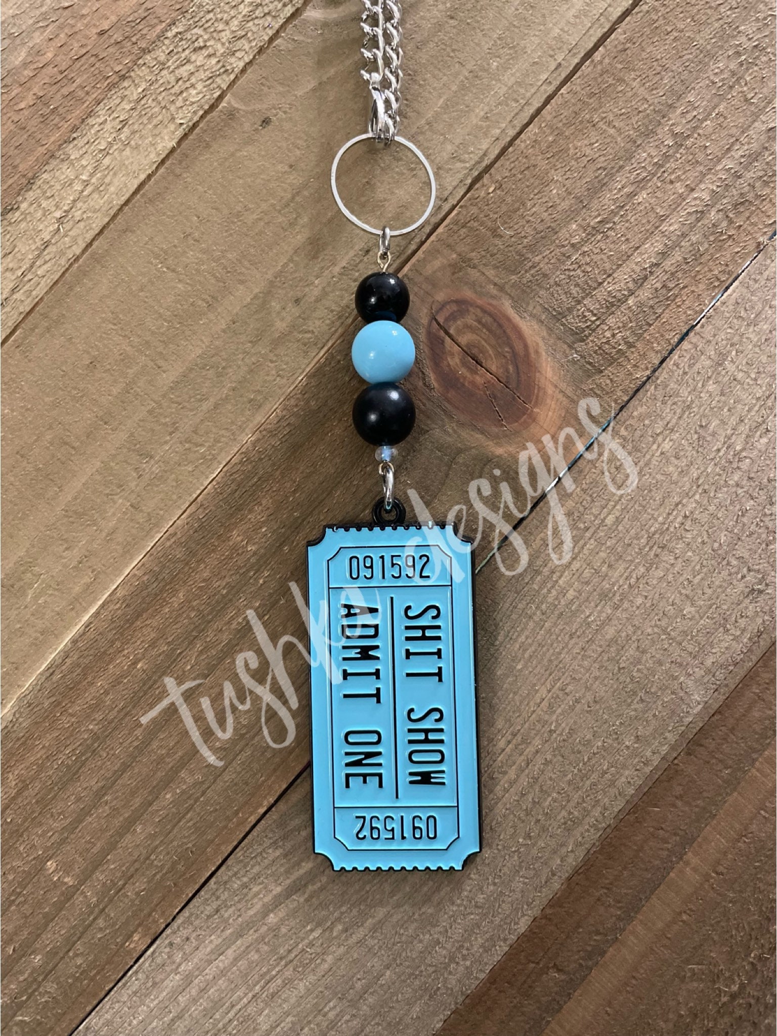 to the Shitshow Ticket Rearview Mirror Car Charm Etsy