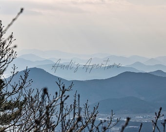Landscape Print, Mt. Gyeryong Geoje, South Korea Photography - Digital Download