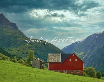 Landscape Print, Old Farmhouse, Norway - Digital Download