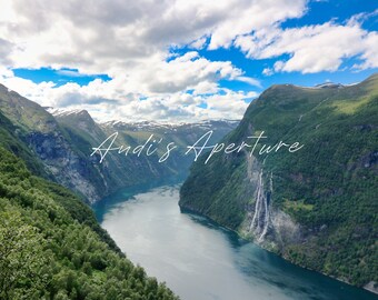 Landscape Print, Geirangerfjord, Norway Photography - Framed or Unframed