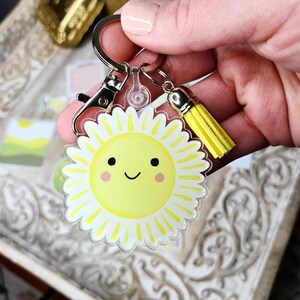 Happy Sunshine Keychain 2.3” x 2.25”