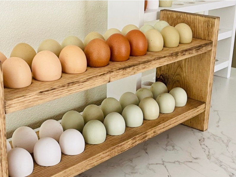 18 Stackable Egg Holder - Egg Storage - Farmhouse Egg Rack - Fresh