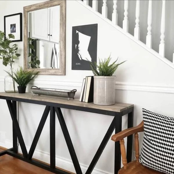 DIY Farmhouse Console table: Instantly download digital plans for comfort and style!