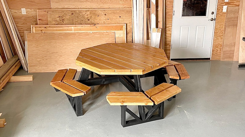 DIY Octagon Picnic Bench. Revamp Outdoor Gatherings: Comprehensive ...