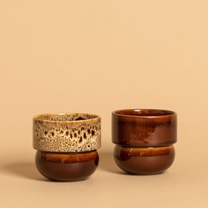 Ceramic Flower Pot, Handmade Pot, Vintage Boho Flower Pot, honey image 7