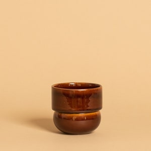 Ceramic Flower Pot, Handmade Pot, Vintage Boho Flower Pot, honey image 4
