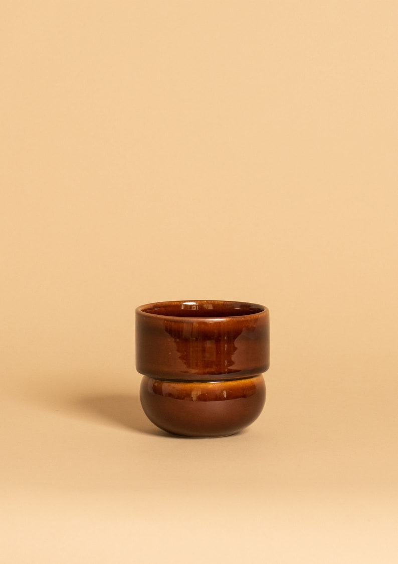 Ceramic Flower Pot, Handmade Pot, Vintage Boho Flower Pot, honey image 4