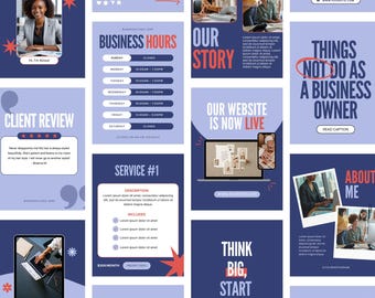 Instagram-Vorlagen für soziale Medien - Bearbeitbare Canva-Vorlagen - Branding & Digitales Marketing - Coaches Macher Dienstleister