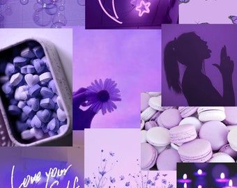 Purple Aesthetic Wallpaper Anime Etsy