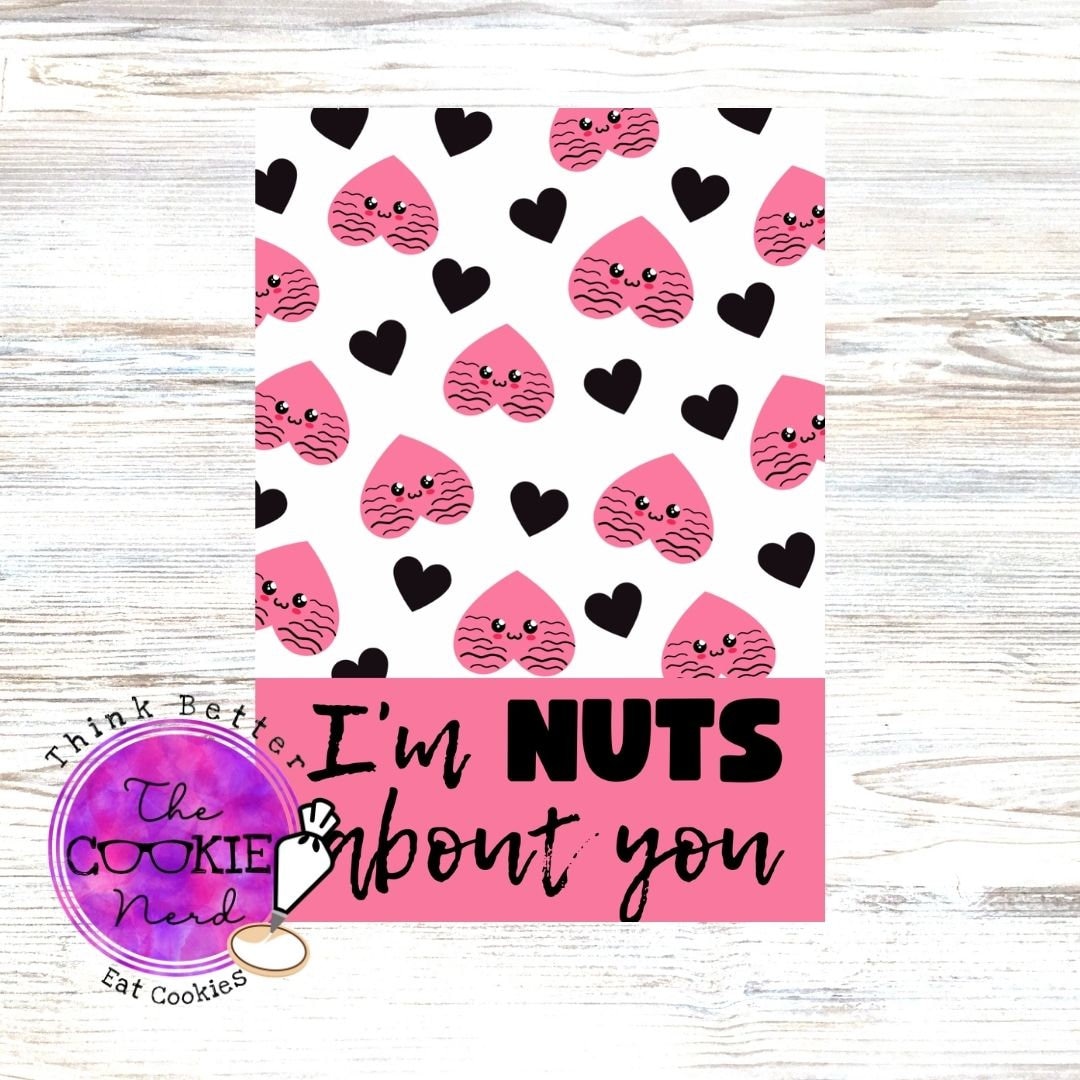 Printable 3.5x5 i'm Nuts About You Treat Card - Etsy