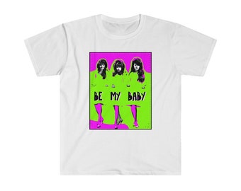 Ronettes, Be My Baby T-Shirt, original art,NYC, girl groups, beehive, Phil Spector, wall of sound, doo wop, r and r hall of fame.