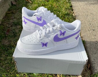 nike airforce with butterflies