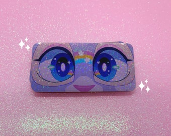 Rainbow Kougra Eyes - Holographic Glitter Sticker