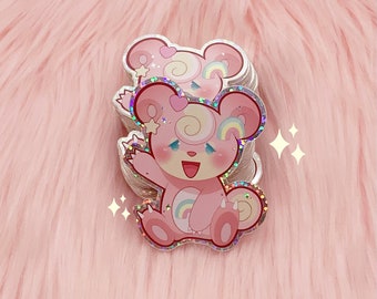 Charm the Teddi Holographic Sticker