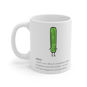 Cute celery vegetable personality mug