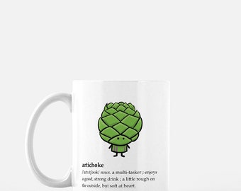 Artichoke vegetable garden personality mug