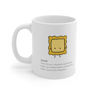 Ravioli pasta personality food mug