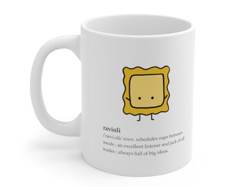 Ravioli pasta personality food mug