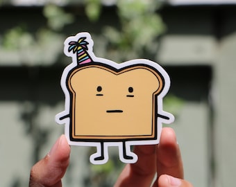 Toast bread art sticker