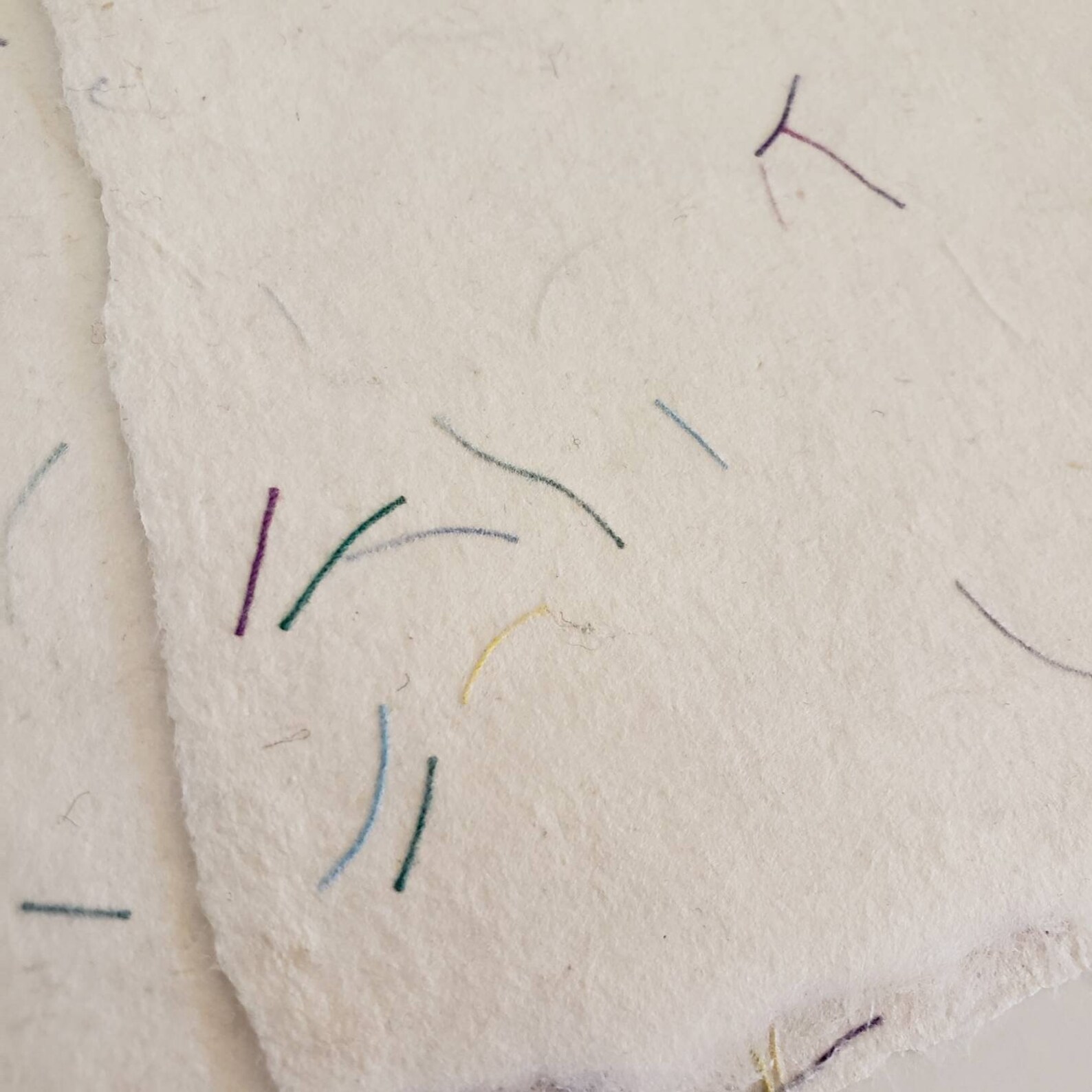 Handmade Abaca Paper With Rainbow Threads, Pack of 6 Etsy