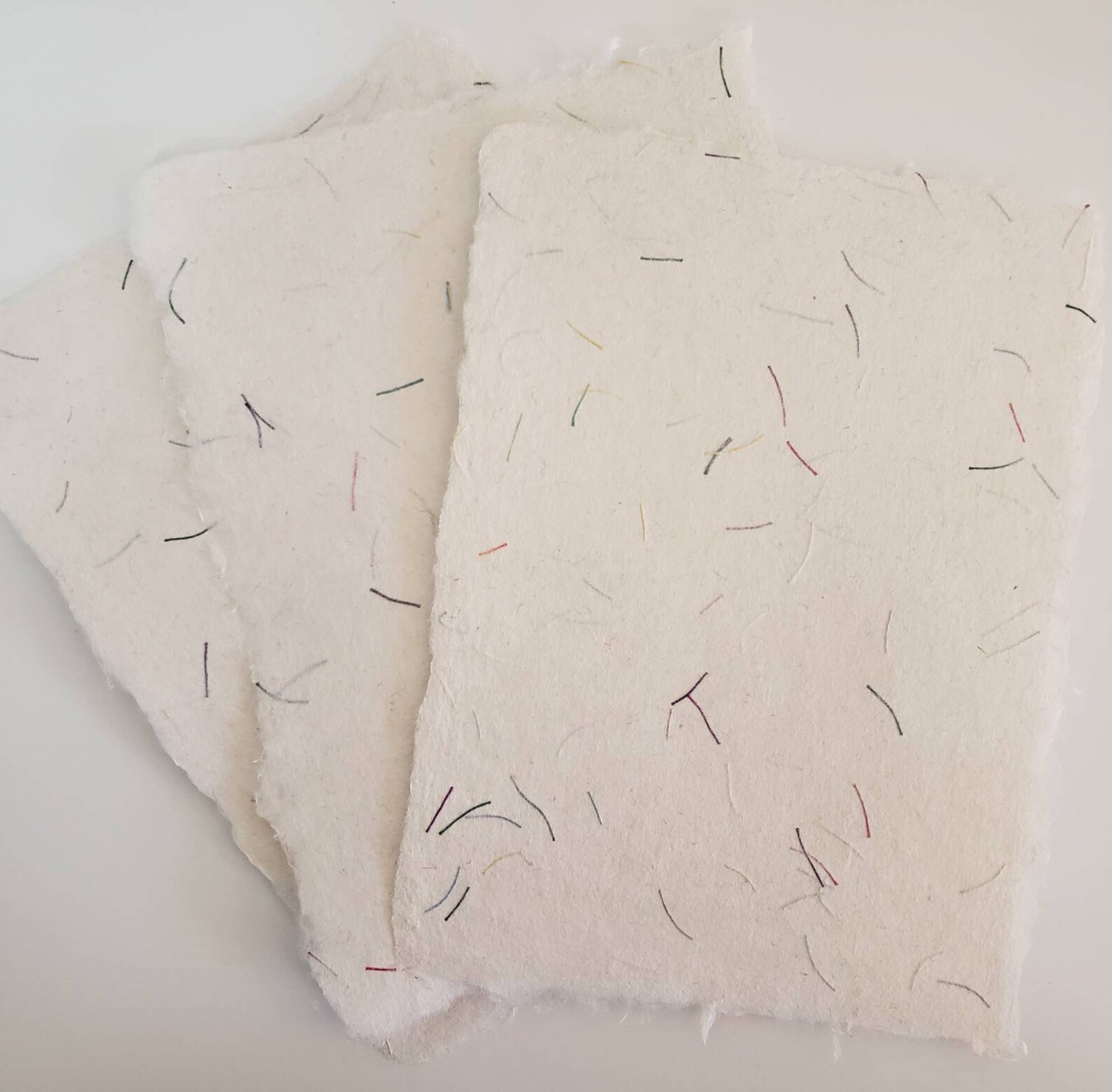 Handmade Abaca Paper With Rainbow Threads, Pack of 6 Etsy