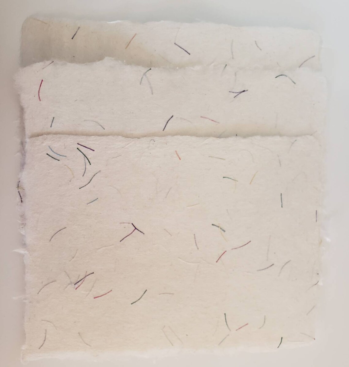 Handmade Abaca Paper With Rainbow Threads, Pack of 6 Etsy