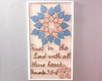 Trust in the Lord Wood Signs, Christian SVG Craft Kit