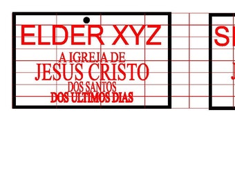 Portugiesische Missionar Namensschild Weihnachtsverzierung Laser SVG-Dateien, LDS Mission Geschenk