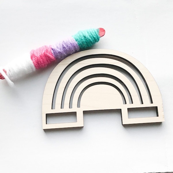 Rainbow SVG Mini Loom Laser Cut Vector Files, Laser Cutter Files