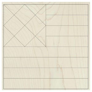 Archivo SVG de corte de colcha de granero con bandera estadounidense, patchwork clásico de granja triangular