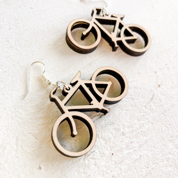 Lasercut Earrings Bicycle SVG, Wood Earring SVG