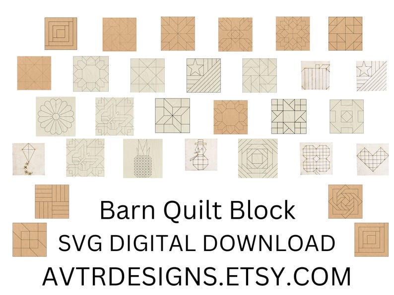 Aztec Quilt Block SVG Mosaic Sign Laser Cut Plans, Barn Quilt Stencil Laser Cutter Files