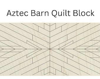 Aztec Quilt Block SVG Mosaic Sign Laser Cut Plans, Barn Quilt Stencil Laser Cutter Files