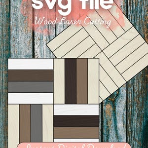 Rail Fence Barn Quilt SVG Cut File | Classic Farmhouse Patchwork Quilting Blocks | Wood Laser Cutting Digital Download