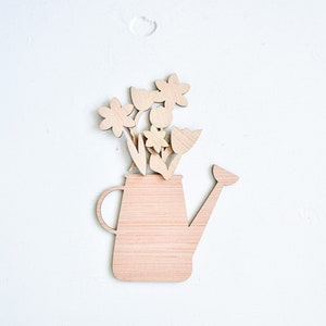 Watering Can Laser Cut File Digital Download, Door Hanger SVG image 1