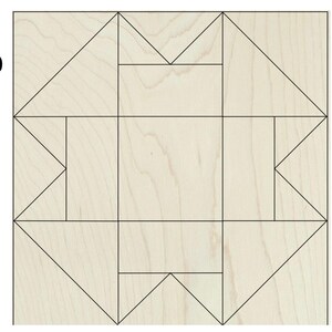Aesthetic Triangles Barn Quilt SVG, Laser Cut File Digital Download