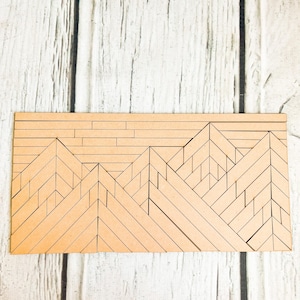 Mountain Barn Quilt Park Inspired SVG | Inkscape Lightburn Glowforge SVG File Laser Cut Designs | Farmhouse Sign Layered Digital Mountain