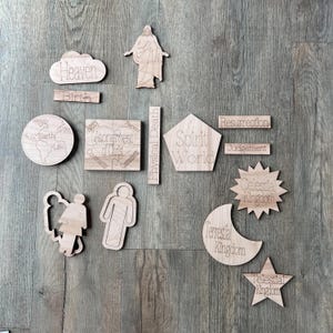 Archivos SVG de corte láser para madera y vinilo del Plan de Salvación, archivos vectoriales del Plan de Felicidad de Jesucristo.