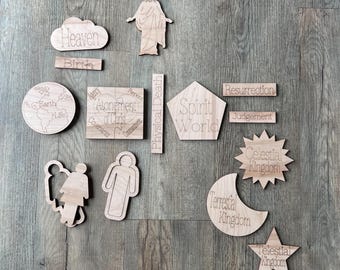 Plan of Salvation SVG Laser Cutting Files for Wood and Vinyl, Plan of Happiness Jesus Christ Vector Files, Missionary Teaching Puzzle